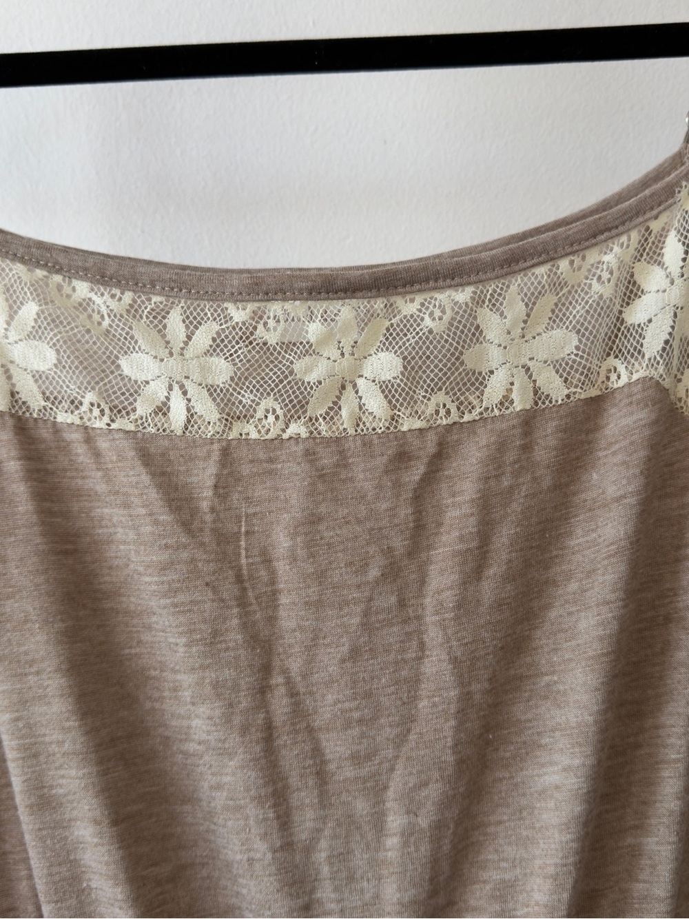 Altar'd State Soft Taupe Lace-Trim Dress - Picture 7 of 7